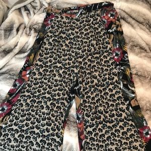 Free People Multi Print Palazzo Pant w/ pockets